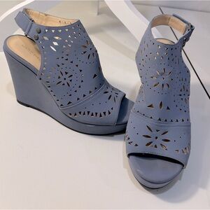 Dusty blue wedges